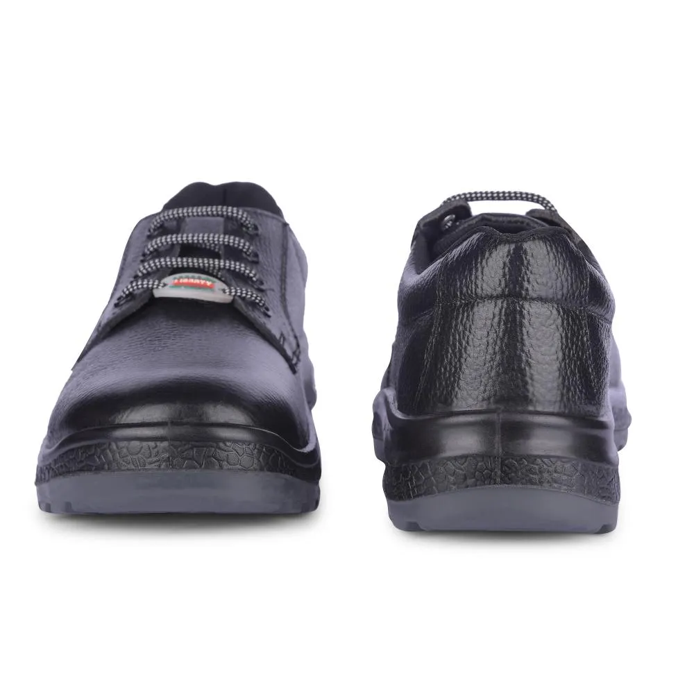 running for a way to stay connected to the community Freedom By Liberty Mens SURAKSHARA Black Safety Lacing Shoes