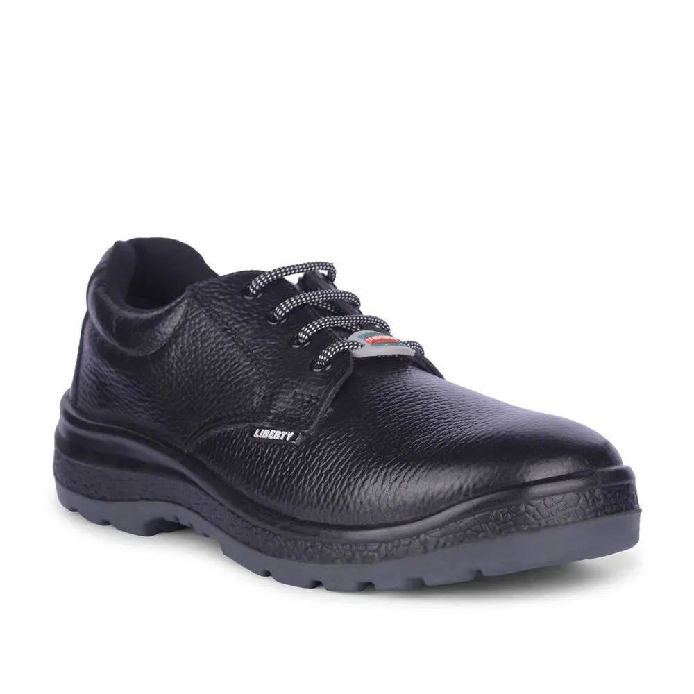 Freedom By Liberty Mens SURAKSHARA Black Safety Lacing Shoes Running Gear running in windy weather shoes