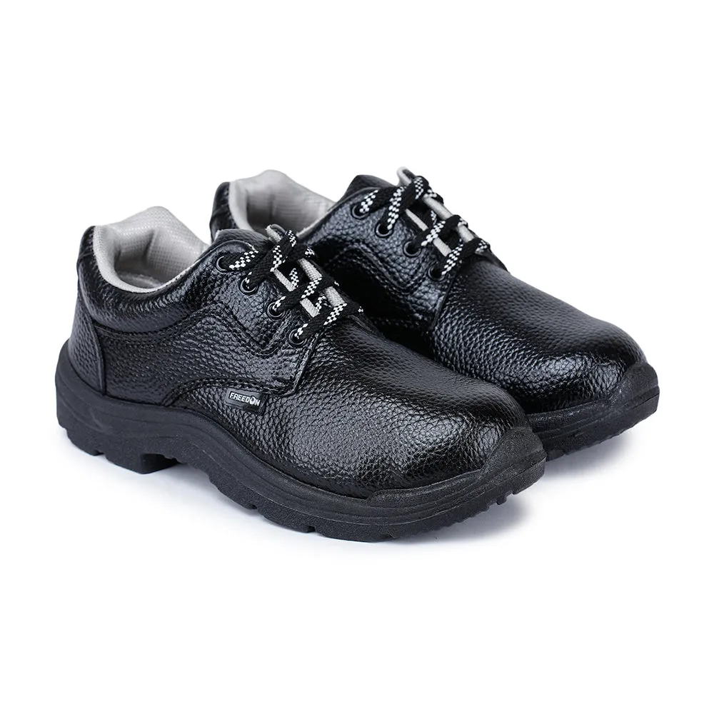 Freedom Casual (Black) Safety Marked Steel Toe Shoes VIJYATA-1A By Liberty Breathable Airflow Vents cushioned - footbed shoes
