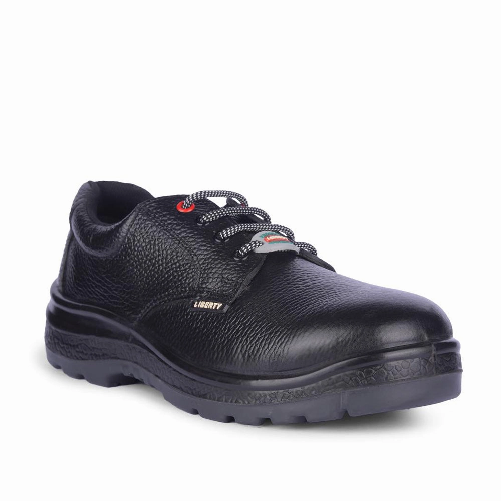 Freedom By Liberty Mens SURAKSHASR Black Safety Lacing Shoes Anti Odour Treatment Shock - absorbing midsole