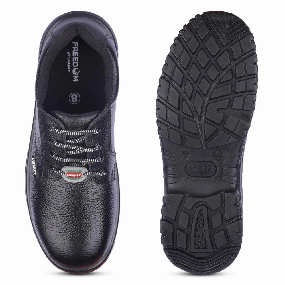 Freedom By Liberty Mens SURKSHA1SK Black Safety Lacing Shoes special - edition running wear