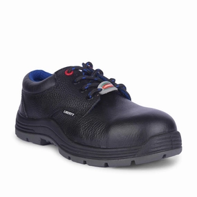 Freedom By Liberty Mens SURKSHA2CJ Black Safety Lacing Shoes Multi Layer Cushion Stack