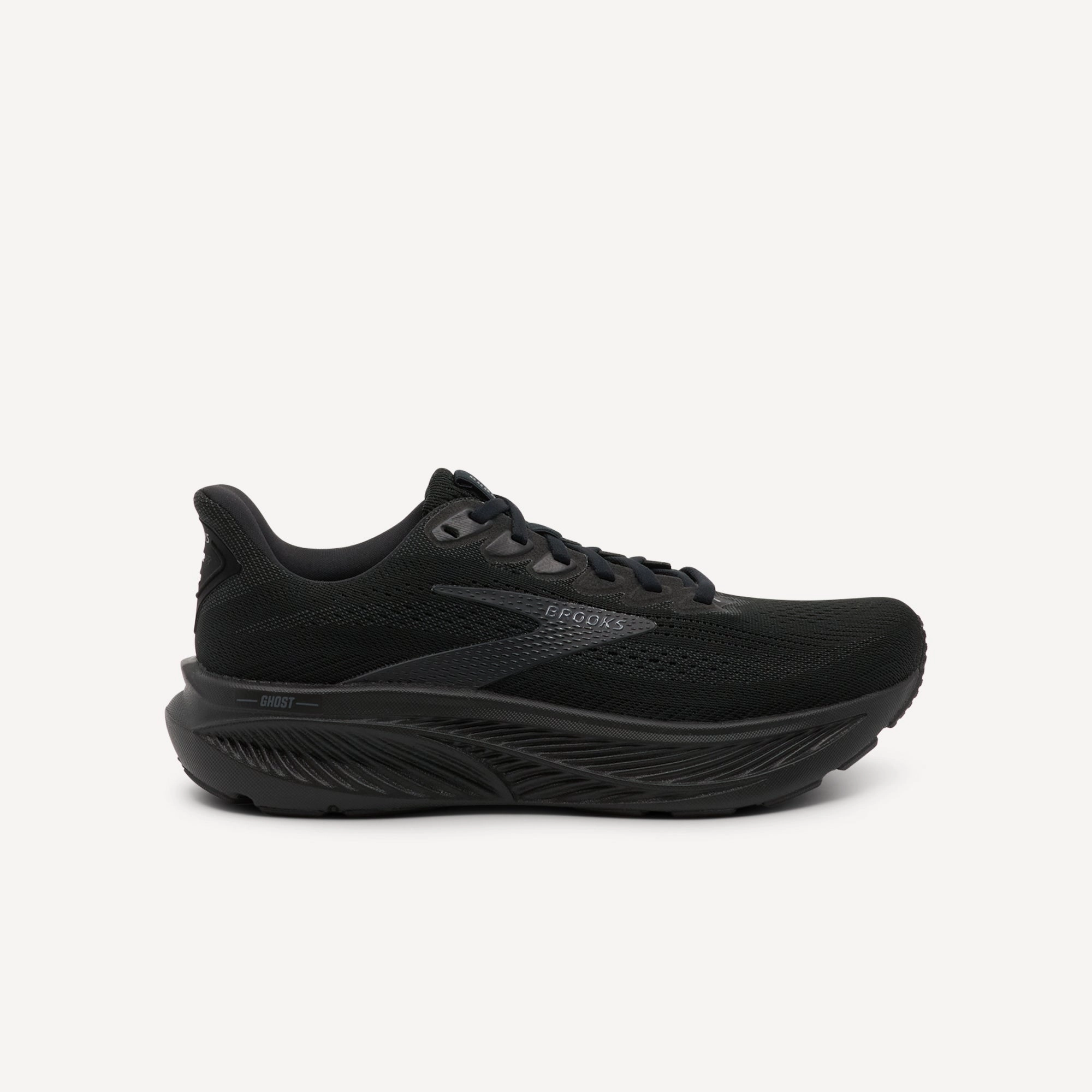 Brooks Ghost 17 Black / Black / Black Womens running in a levee area shoes community - run running shoes