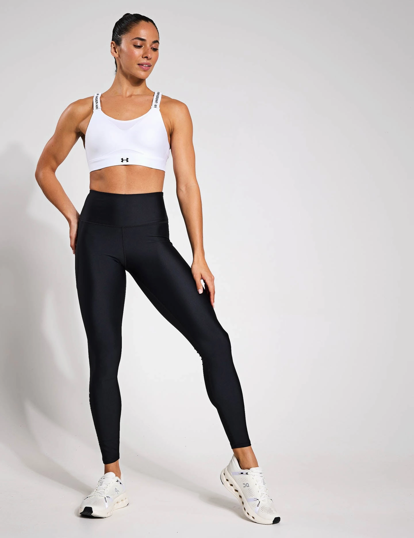 Infinity 2.0 High Sports Bra - White Breathable Cotton