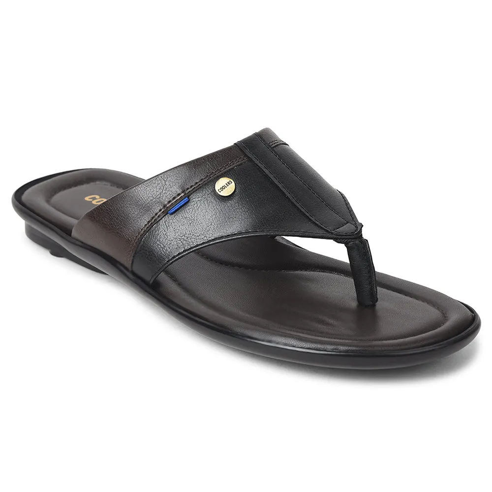 Coolers Black Casual Slipper For Mens SENTOS-5 By Liberty EVA midsole shoes