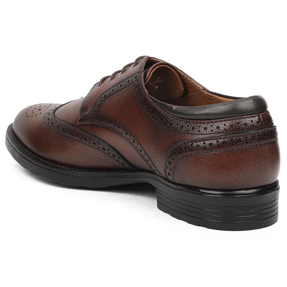 Healers Brown Formal Lacing Oxford Shoes For Men UDL-12 By Liberty Endurance - running