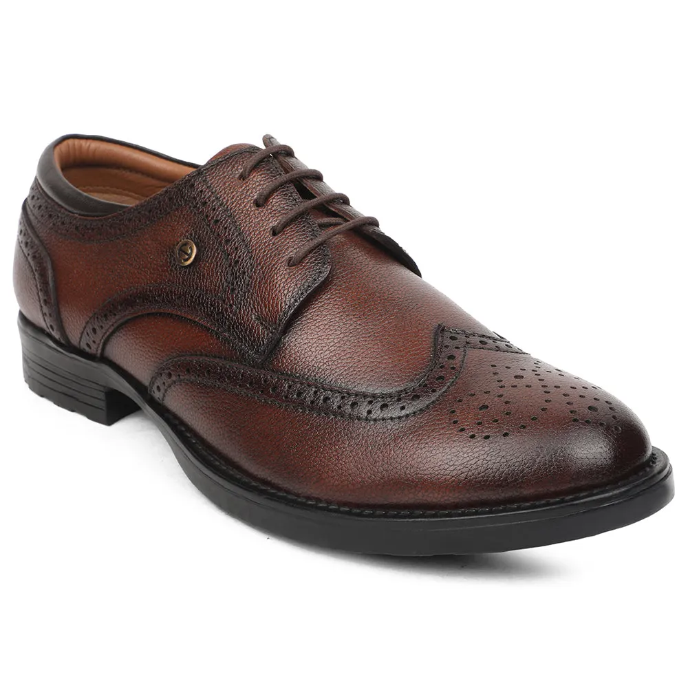 Strength Healers Brown Formal Lacing Oxford Shoes For Men UDL-12 By Liberty