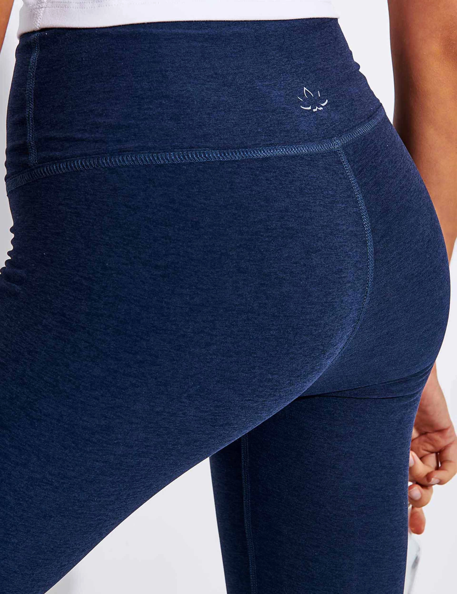 Spacedye Caught In The Midi High Waisted Legging - Nocturnal Navy Squat Proof Indoor Exercise