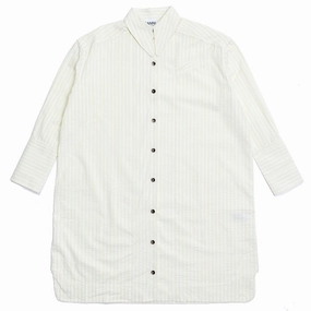 Ganni Light Seersucker Stripe 'Yellow Stripe Flan' SustainableBlend Park Day