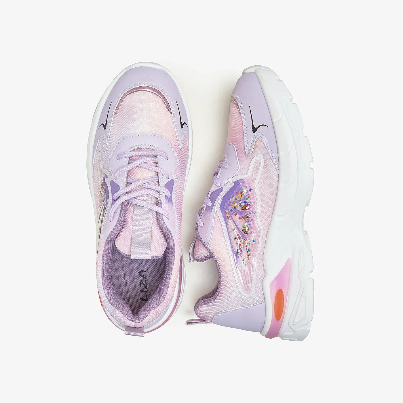 Girls Bubblegum Sneakers Padded Heel Counter