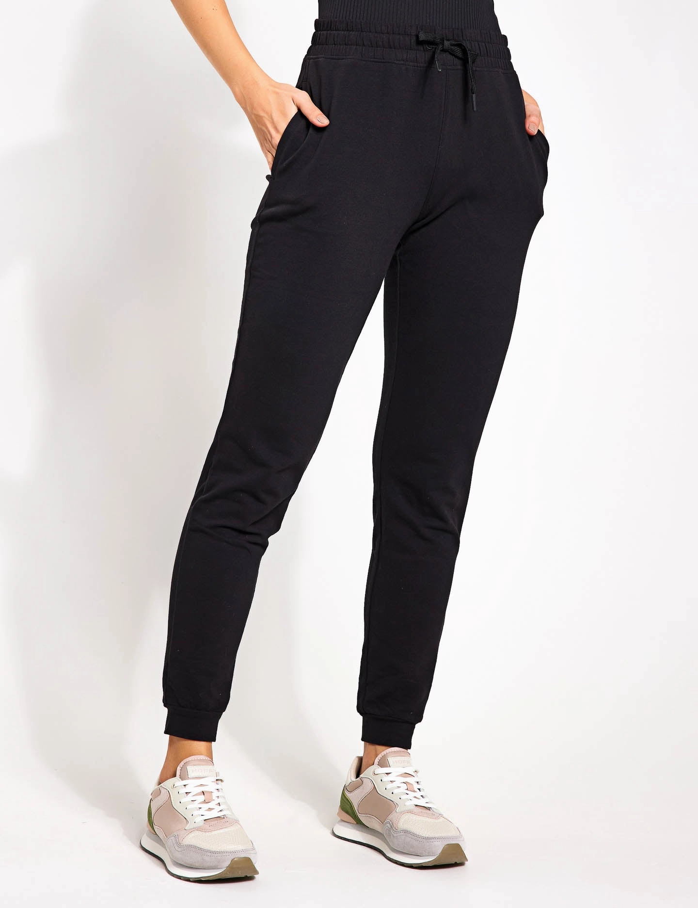 Go Balance Cuffed Yoga Jogger - Black Quick Dry Lining AdjustableWaistband