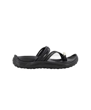 MBT Cho Black Womens Recovery Slides running in a desert oasis area shoes unisex running