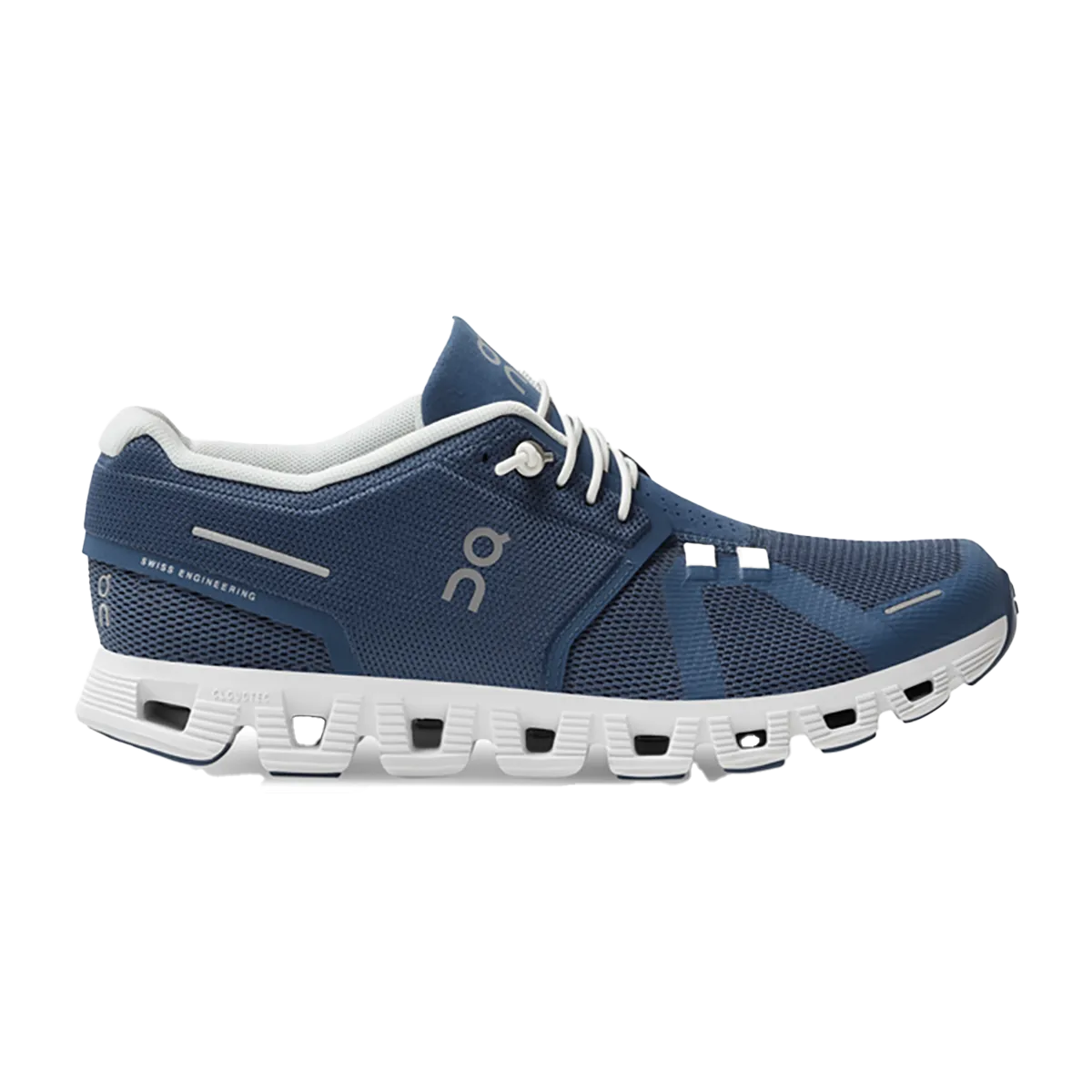 ON Cloud 5 - Denim - White Sprinting Aid padded insole shoes