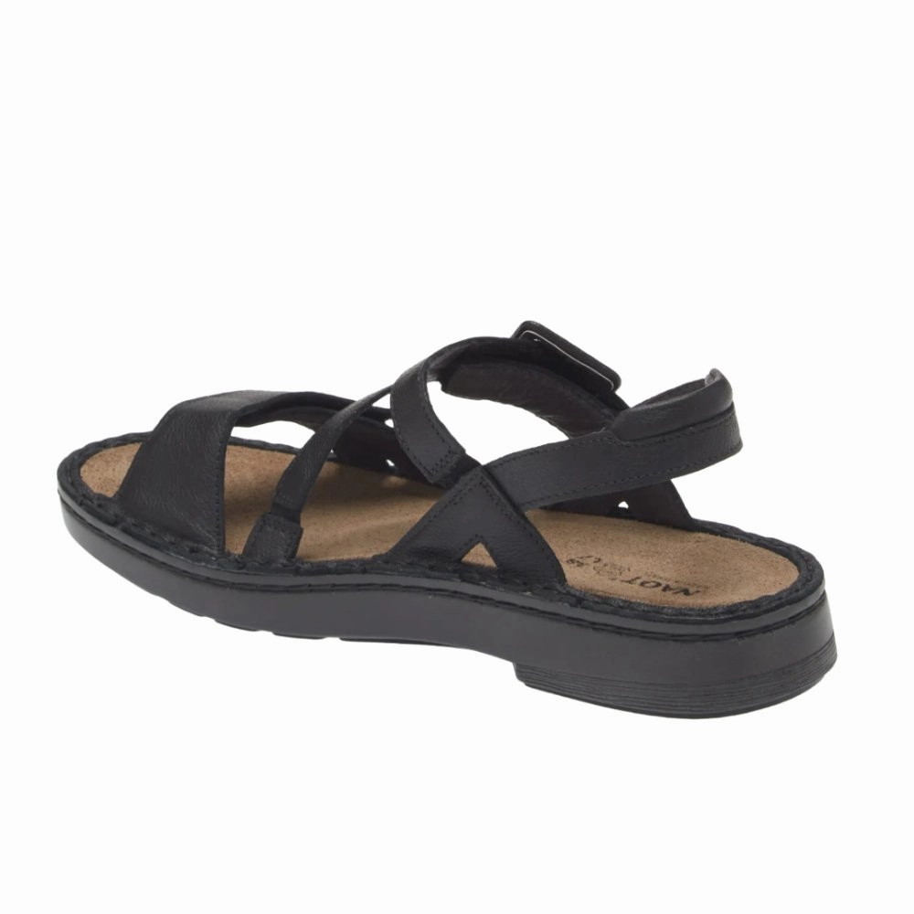 Naot Women's Castelo - Black Soft Leather EasyCareMaterial ThermalRegulating Fabric