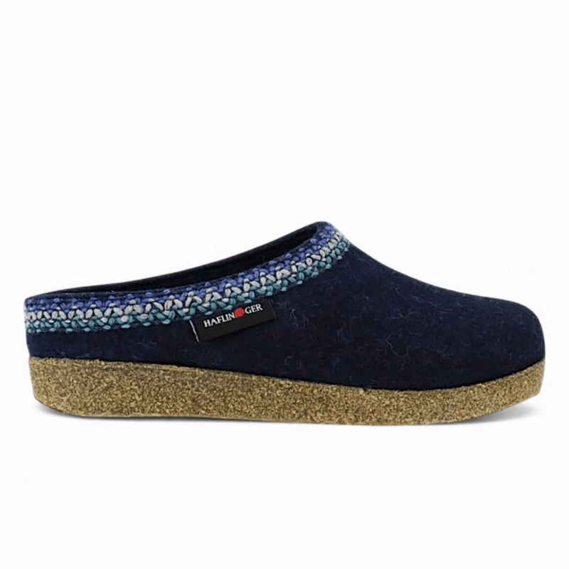 Haflinger GZ Zig Zag Grizzly Clog - Captains Blue Green Soul