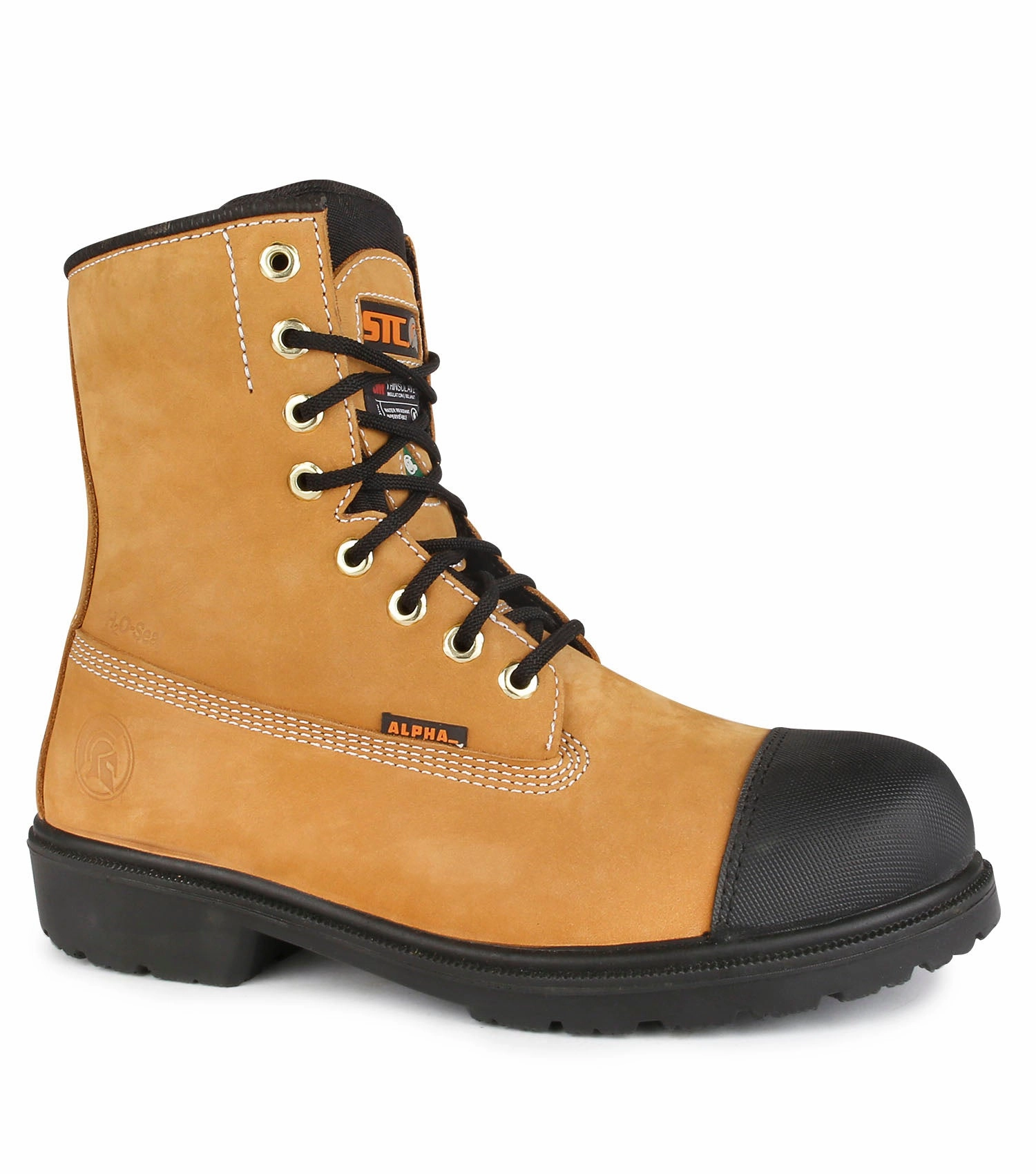Hardcore, Tan | 8" Water-repellent Leather Work Boots | 200g Insul. designer - brand shoes