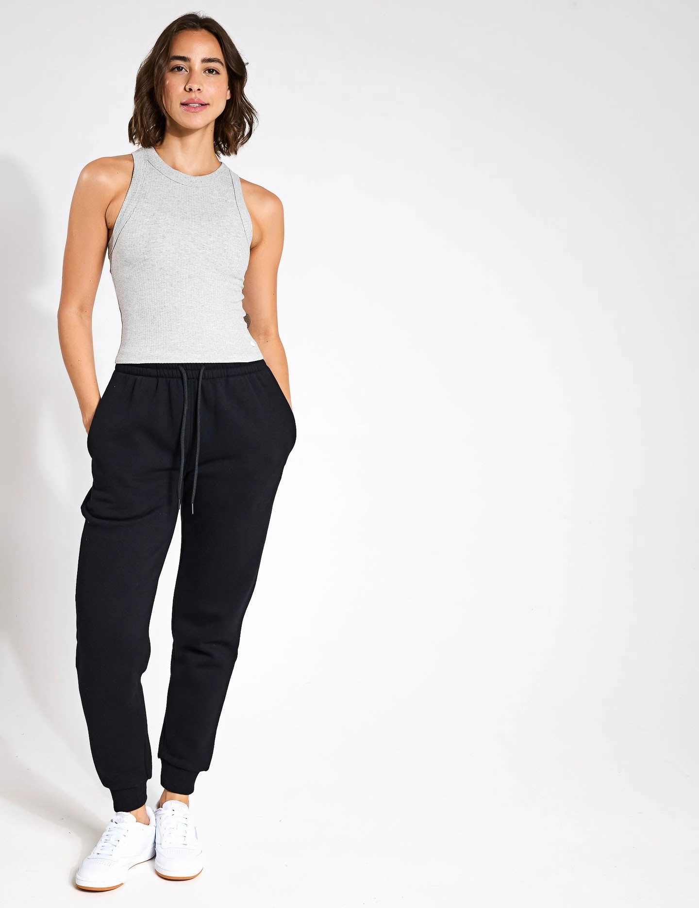 Silicome Grip Harmony Ribbed Tank - Grey Marl