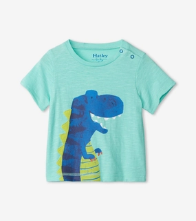 Hatley Baby Short Sleeve Graphic Tee - Delightful Dino Leather