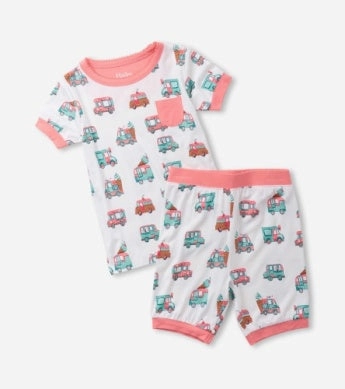 Hatley Bamboo Short Pajama Set - Ice Cream Truck Juvenile clothing