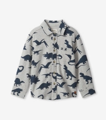 home Hatley Big Dino Jersey Button Down Shirt