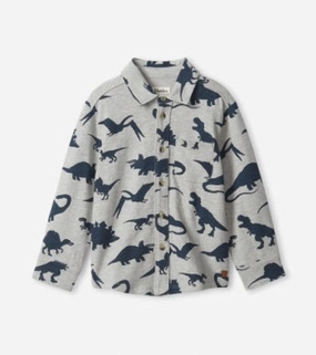 home Hatley Big Dino Jersey Button Down Shirt