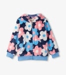 Hatley Fleece Zip-Up Hoodie - Big Flowers Polyester blended kids' apparel