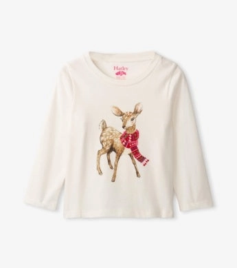 Hatley Holideer Gather Back Tee Easy care kids' outfits Trendy