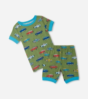 Hatley Short Pajama Set - Off Roading Infant