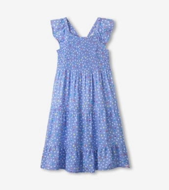 Hatley Smocked Dress - Lots of Dots Velvet outfits for children