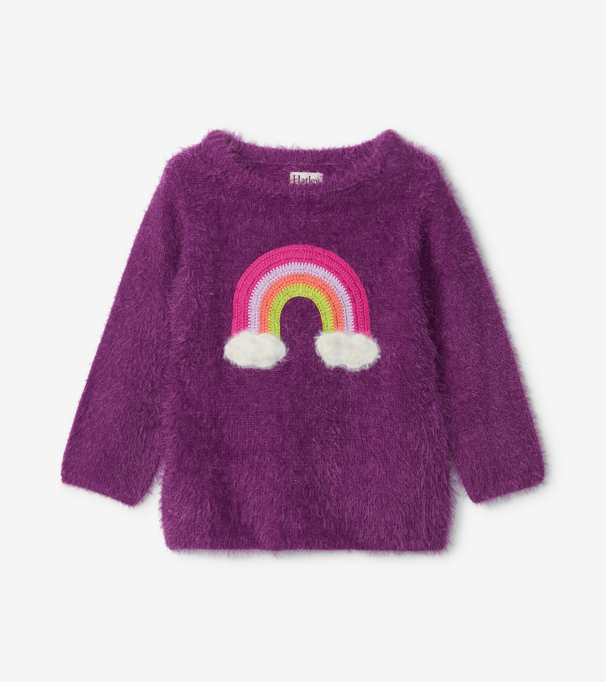 Iridescent kids' apparel Hatley Somewhere Over Fuzzy Sweater