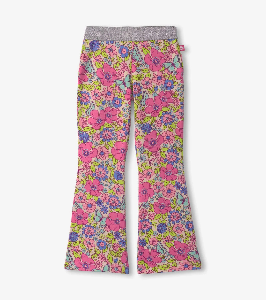 Hatley Stretch Bell Bottoms - Groovy Flowers Fuzzy