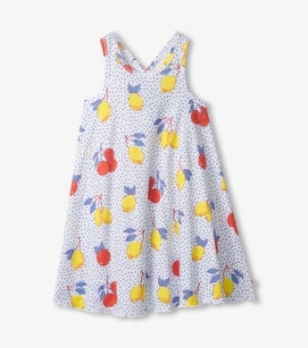 Cycling wear for kids Golf wear for kids Hatley Trapeze Dress - Fresh Citrus