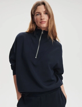 Hawley Half Zip Sweat - Navy Fashion Core Ocean Air