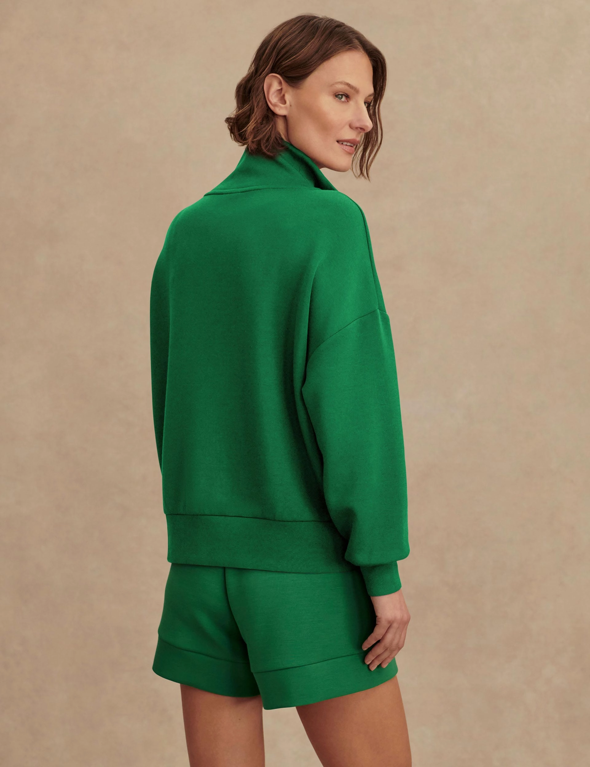 summer cover Hawley Half Zip Sweat - Verdant Green