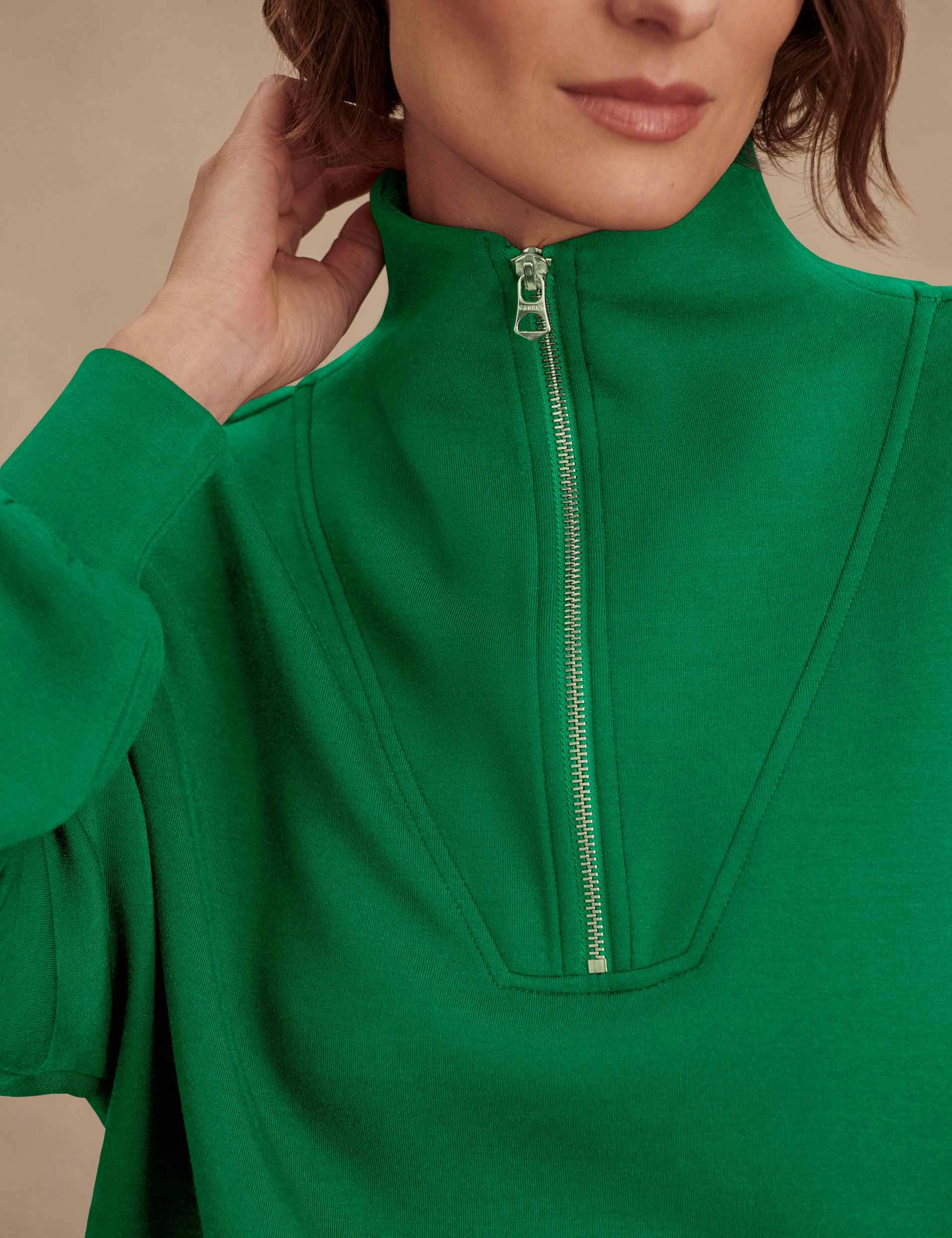 Hawley Half Zip Sweat - Verdant Green winter clothing