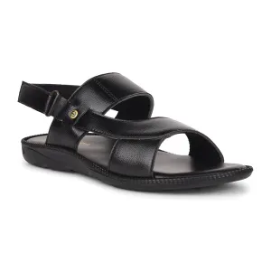 Temperature Regulating Healers Black Casual Sandal For Men VCL-103 By Liberty