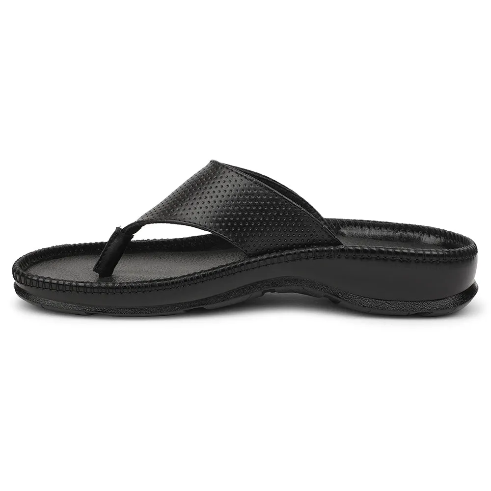 Healers Black Casual Slipper For Men CSS-25 By Liberty running in smooth tracks shoes Dynamic Foot Contour
