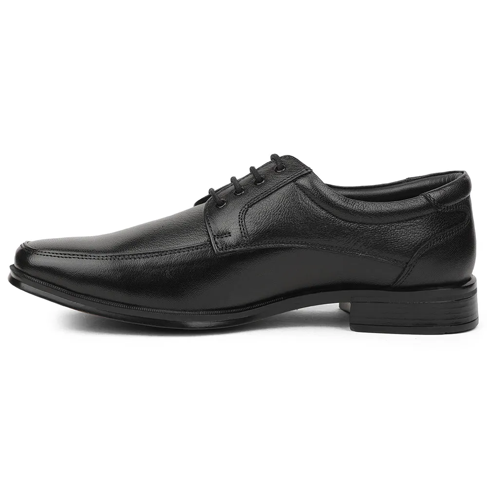 Healers Black Formal Lacing Derby Shoes For Men UDL-9 By Liberty Shock Absorption Cushion