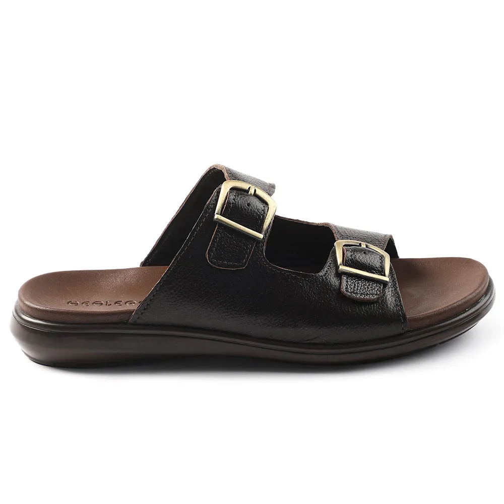 Healers Brown Casual Sandal For Men MDL-11E By Liberty Non Marking Tread