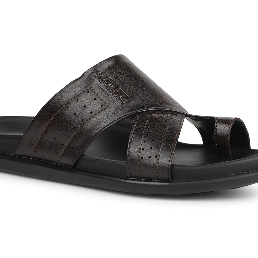 Healers Brown Casual Slipper For Men LEEKS-10 By Liberty Ventilated Upper Design