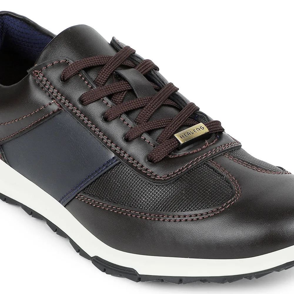 Anti - odor Healers Brown Casual Sneakers For Men EZOKE By Liberty