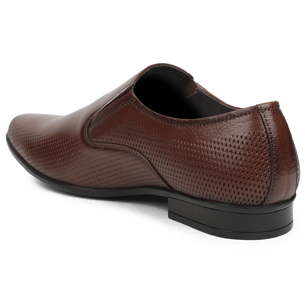 Healers Brown Formal Non Lacing Mocassin Shoes For Men UDL-4 By Liberty Adaptive Fit Lacing