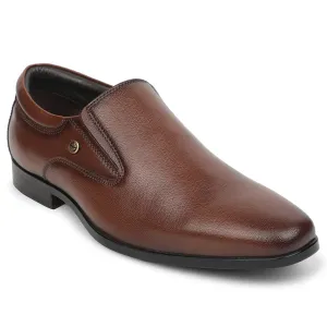 Healers Brown Formal Non Lacing Mocassin Shoes For Men UDL-8 By Liberty Breathable Footwear