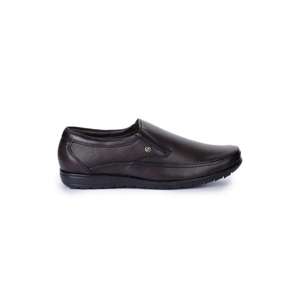 Healers Brown Formal Non Lacing Shoes For Men HA1-11 By Liberty moisture - management - technology