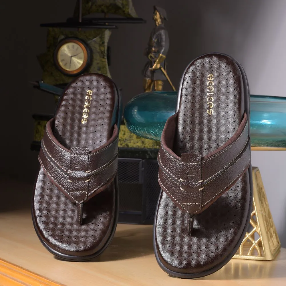 Healers By Liberty Mens CSS-1 Brown Casual Thong Shock Diffusion practice - shoes