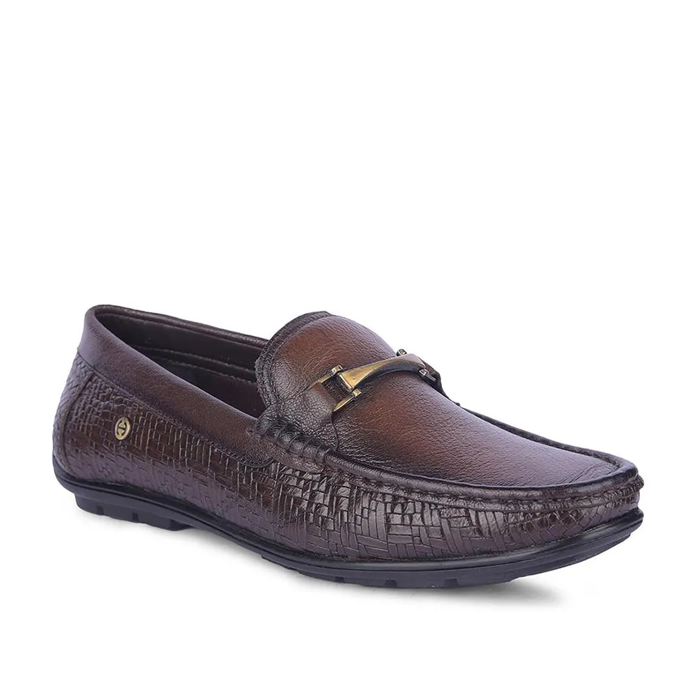 Healers By Liberty Mens OSL-49 Brown Formal Loafers leather - lining shoes