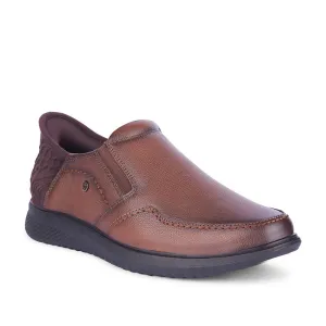 Healers By Liberty Mens UVI-25 Brown Formal Non Lacing Shoes Slim Profile