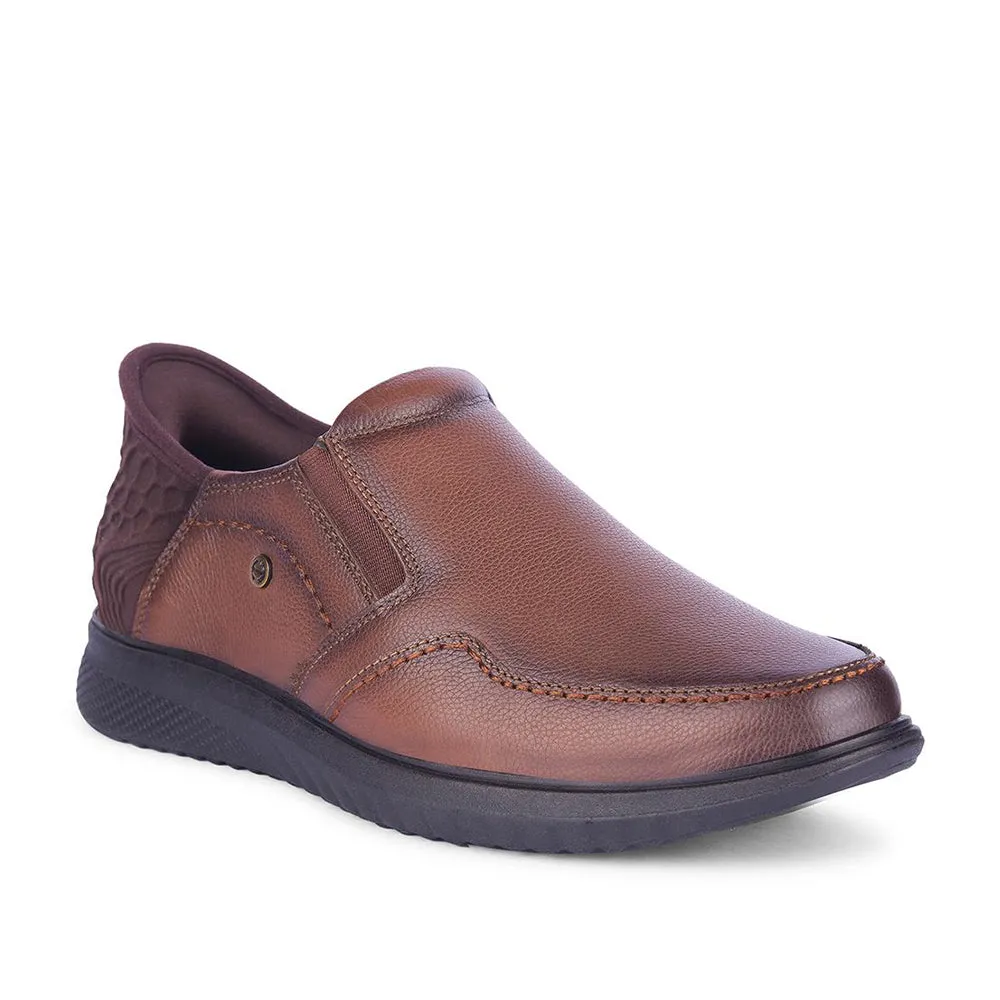 Healers By Liberty Mens UVI-25 Brown Formal Non Lacing Shoes Slim Profile