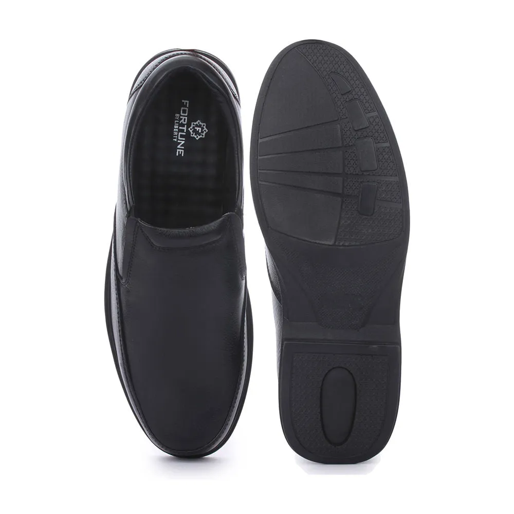 Healers Formal (Black) Slip-On Loafers Shoes For Men FL-1413 By Liberty Arch Support Design