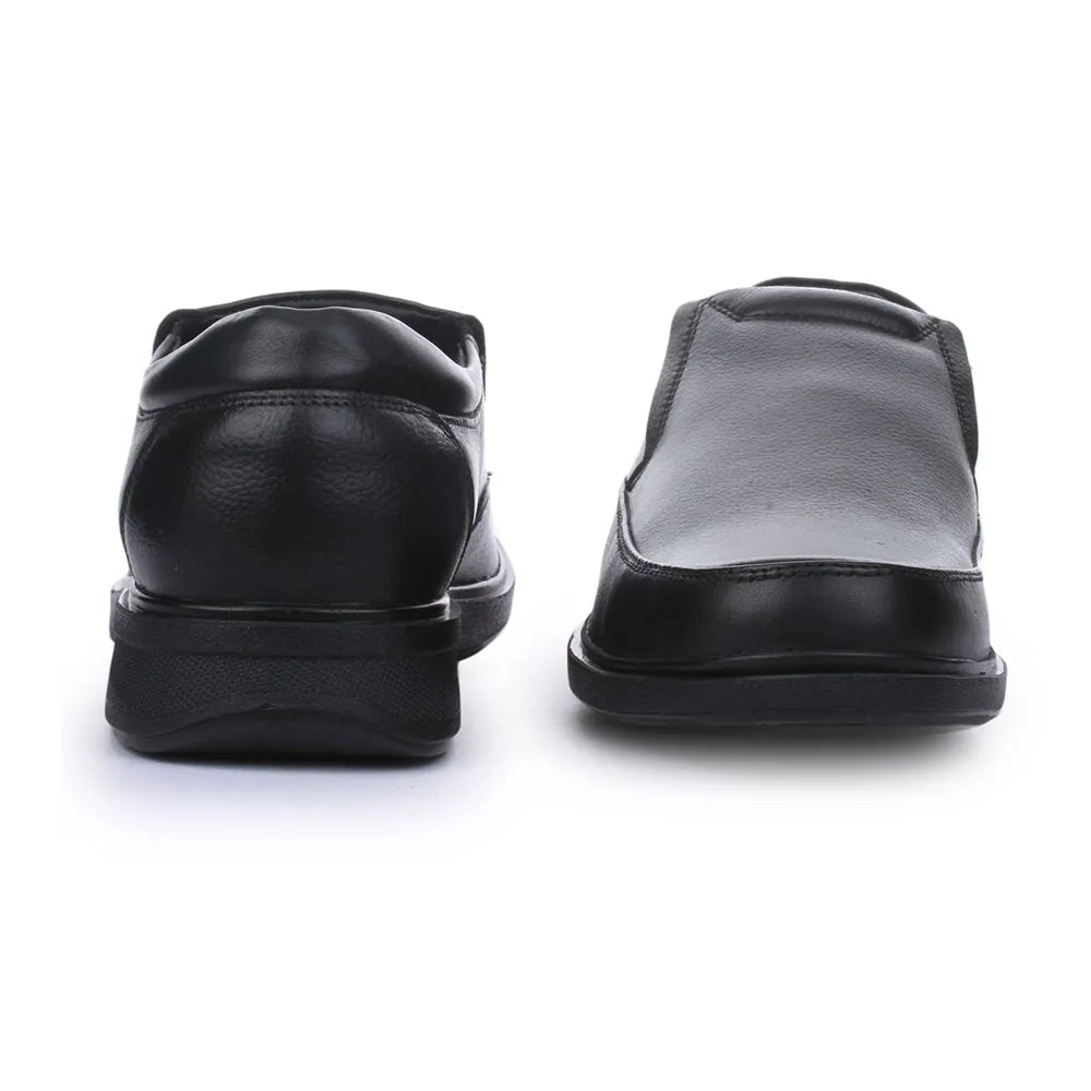 Healers Formal (Black) Slip-On Loafers Shoes For Men FL-1413 By Liberty shock - absorbing foam shoe element
